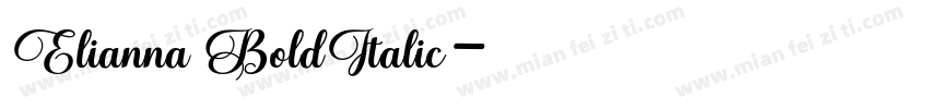 Elianna BoldItalic字体转换
